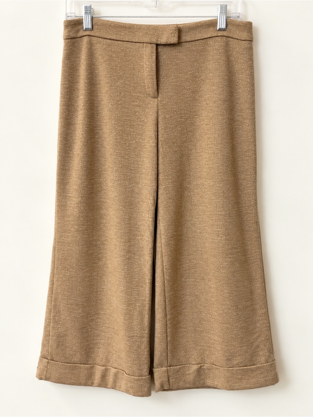 New York & Company Camel A-Line Knit Skirt